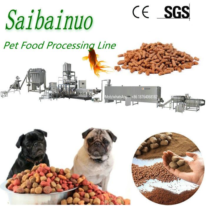 Ligne de traitement des aliments pour animaux de compagnie