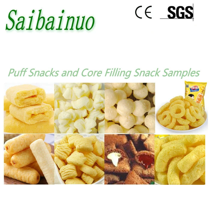 Core Filling Puff Snack Food Extruder Machine Engineer Installation