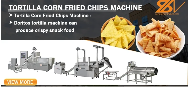 Chips de tortilla faisant la machine Machine de collations de chips de maïs entièrement automatique