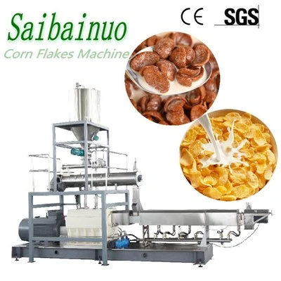 Ligne de production de céréales pour petit déjeuner instantanées de flocons de maïs