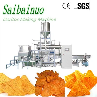 Chips de tortilla de maïs à friture automatique Chip Nacho Chips Making Machine